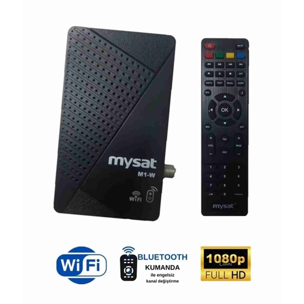 Mysat M1 Youtube, Wifi Full Hd + Bluetooth Kumanda Dijital Uydu Alıcı