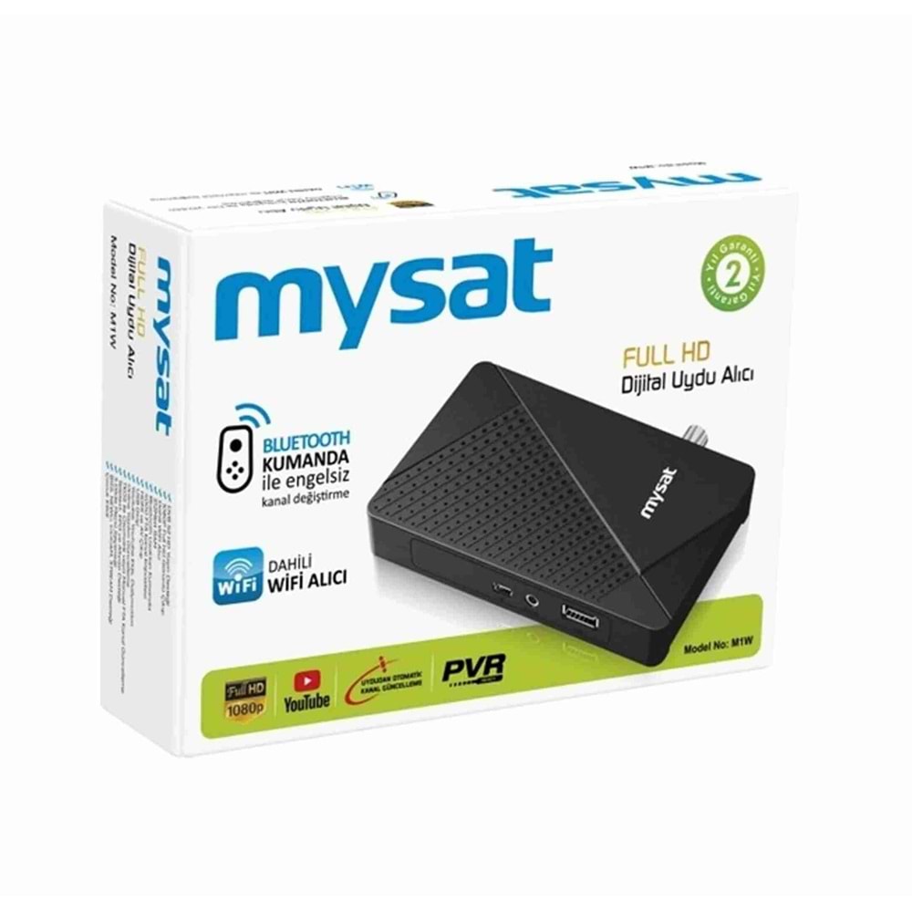 Mysat M1 Youtube, Wifi Full Hd + Bluetooth Kumanda Dijital Uydu Alıcı