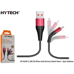 HYTECH HY-X230 1.2M 3A MiİCRO USB DATA+ ŞARJ KABLOSU