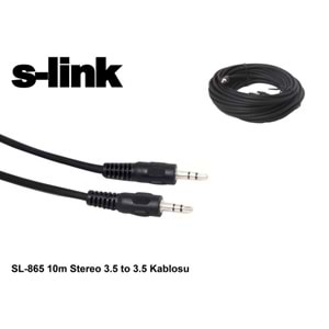S-link SL-865 10mt Stereo 3.5 to 3.5 Kablosu