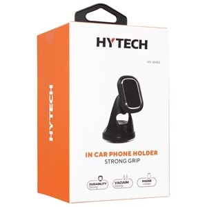 Hytech HY-XH43 Universal Ayarlanabilir Vantuz + Izgara aparatlı Siyah Mıknatıslı Araç Telefon Tutucu