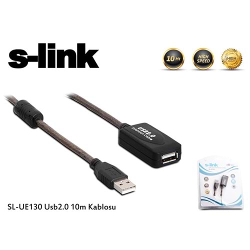 S-link SL-UE130 Usb 2,0 10mt Kablosu