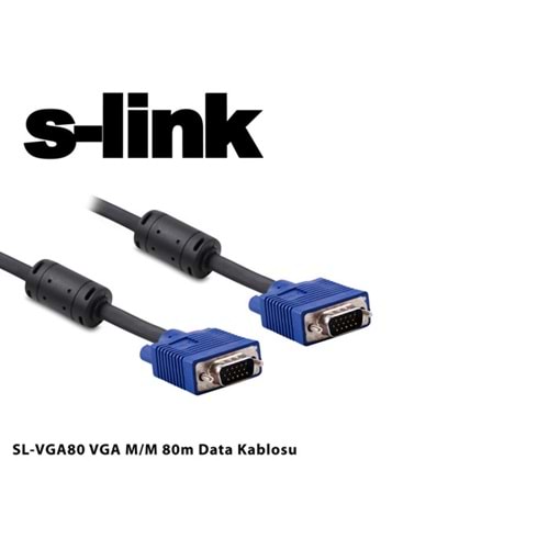 S-link SL-VGA80 VGA M/M 80mt Data Kablosu