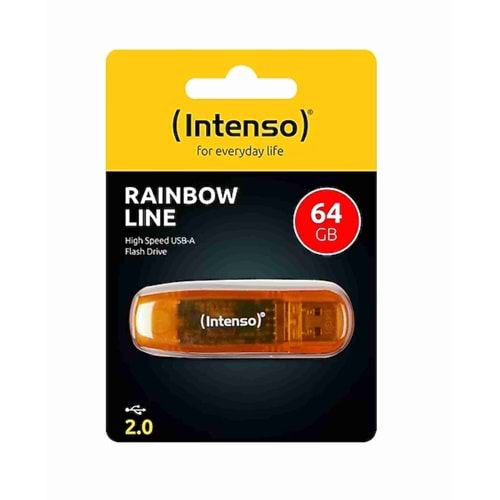 Rainbow Line INTENSO 64 GB USB 2.0 Flash Bellek