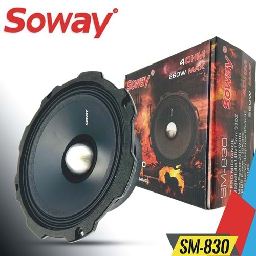 Soway SM-830 20 cm Mıdrange Oto Hoparlör