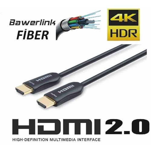 Bawerlink HD-150 HDMI 30 Mt Hdım 2,0 4K Fiber Optik Kablo