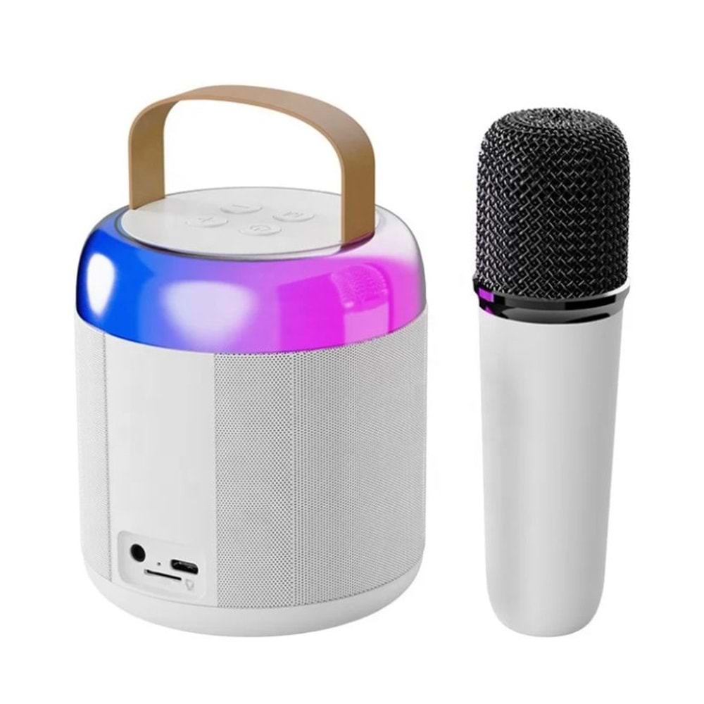 Oem K4 Ledlı Karaoke Kablosuz BT Hoperlör DJ Ses Entegre Mikrofonlu