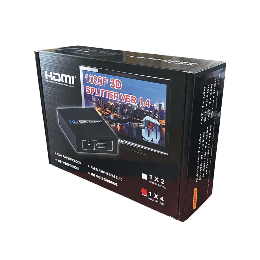 Bawerlink GAB-HS04 4 Port HDMI 4K*2K Splıtter