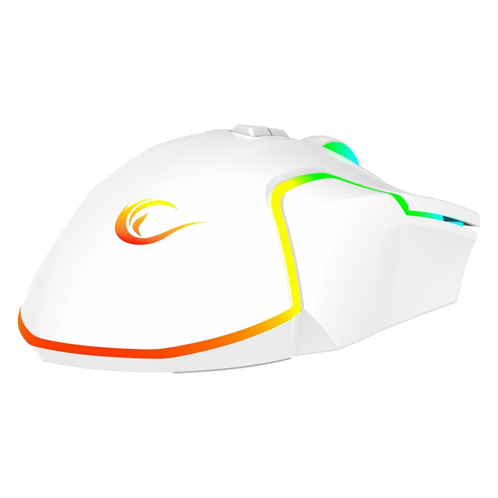 Rampage Miracle M2 Usb Beyaz 8 Tuşlu RGB 7200dpi Gaming Oyuncu Mouse
