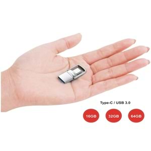Concord C-OTGT32 32 GB USB 3,0 Otg Type-C Mini Metal Flash Bellek