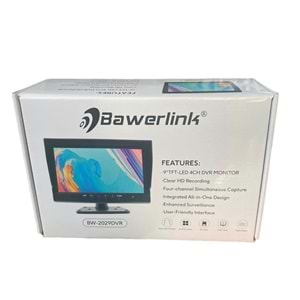 Bawerlink BW-2029DVR 9 İnç 4/1 Ahd/Analog Kamera Destekler Araç İçi Oto Monitör
