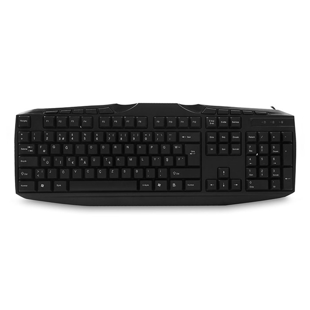 Everest KB-250F Siyah USB Tamamen Türkçe F Multimedia Klavye