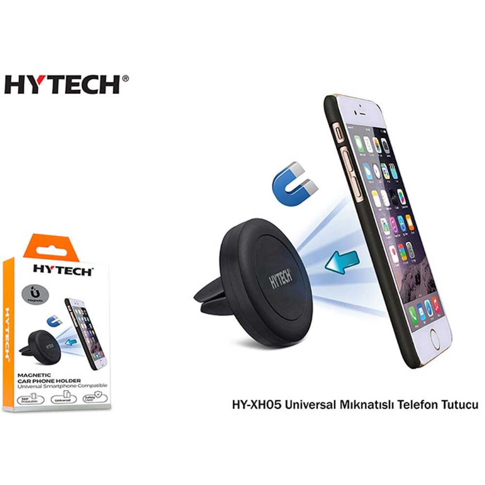 Hytech HY-XH05 Universal Mıknatıslı Siyah Telefon Tutucu
