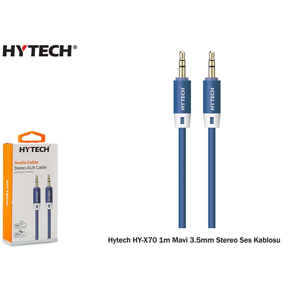 Hytech HY-X70 1Mt Renkli 3.5mm Stereo Ses Kablosu