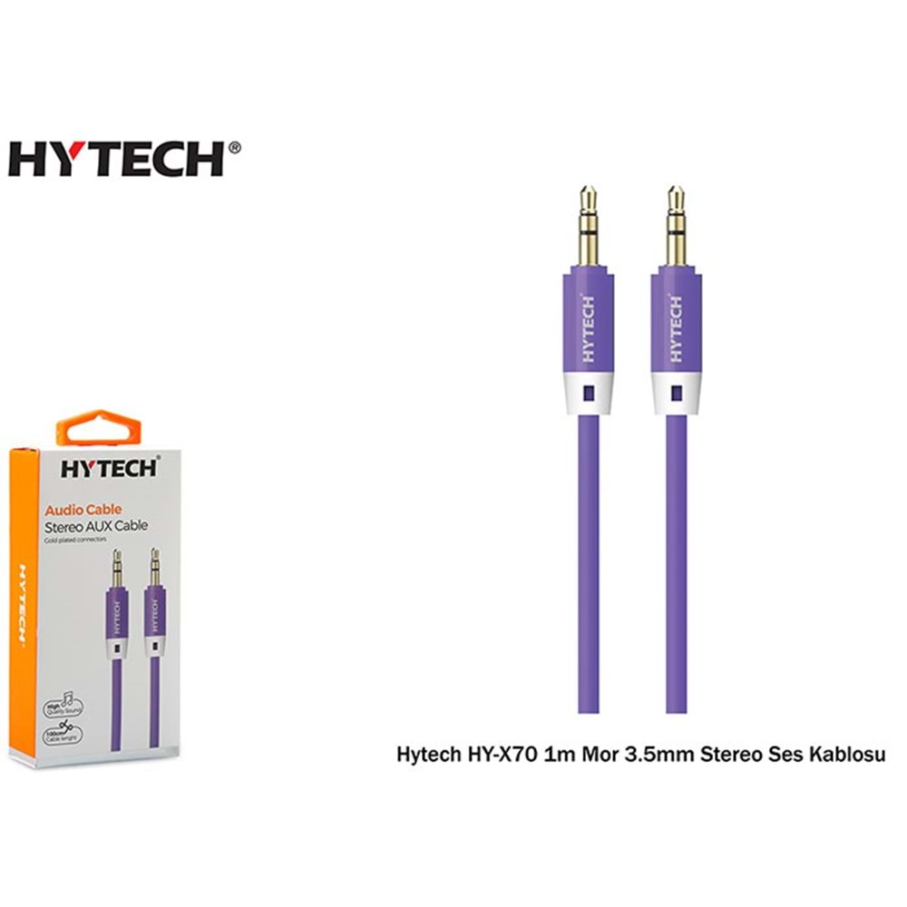 Hytech HY-X70 1Mt Renkli 3.5mm Stereo Ses Kablosu