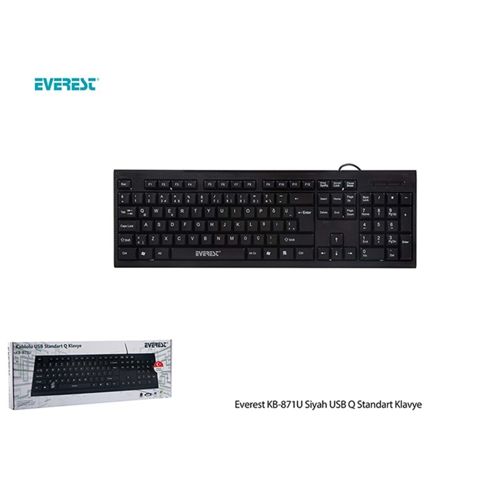 Everest KB-871U Siyah USB Q Standart Klavye