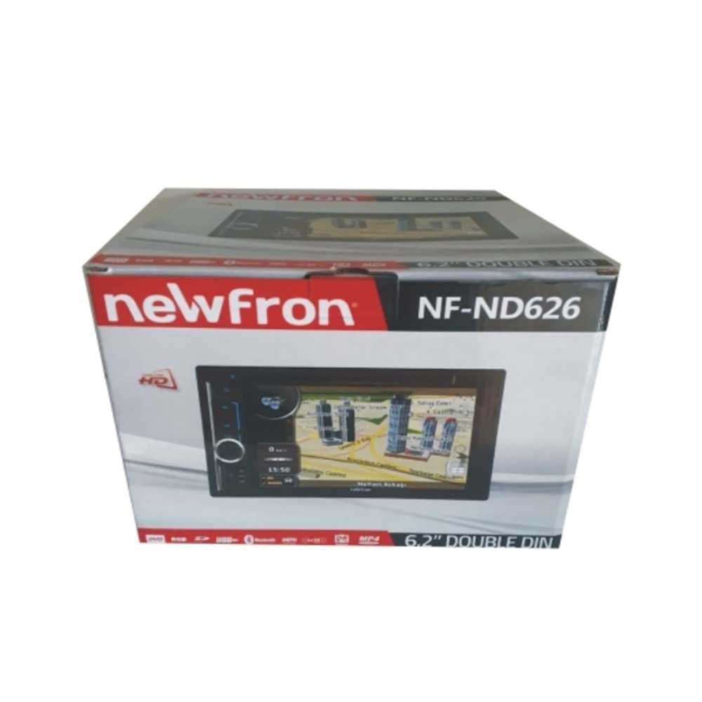 Newfron NF-ND626 6,2 İnç Doule USB/DVD/SD/BT/FM Gps Oto Teyp (kamera hediyeli)