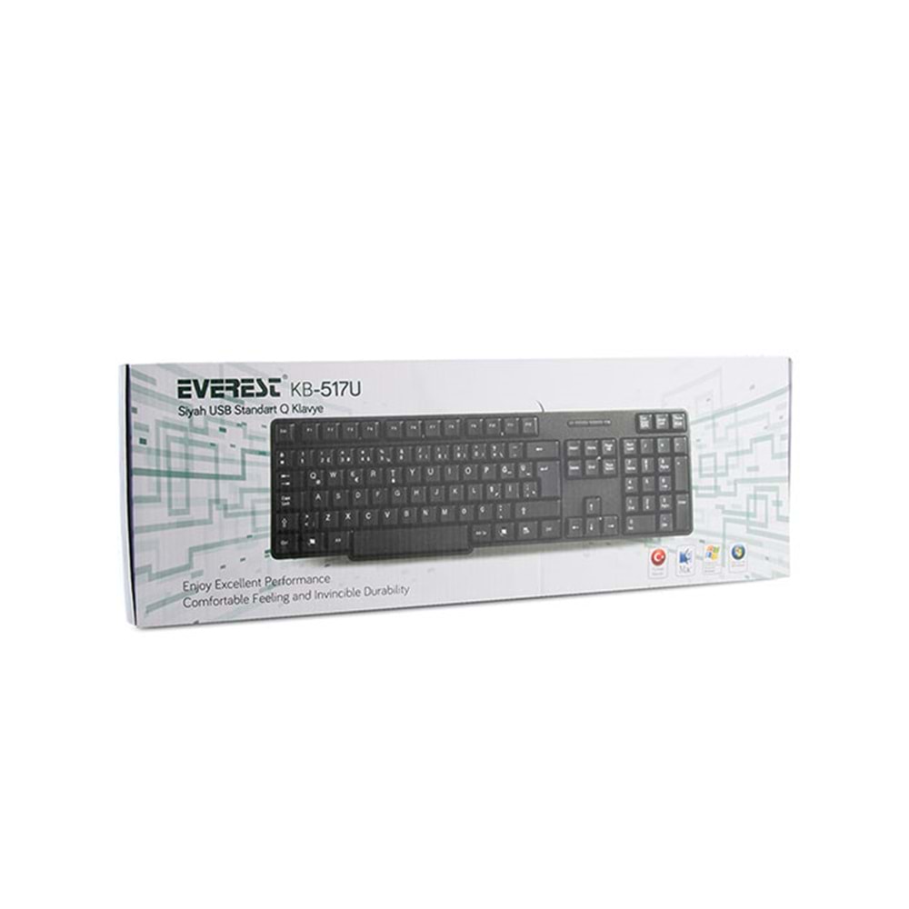 Everest KB-517U Siyah USB Q Standart Klavye