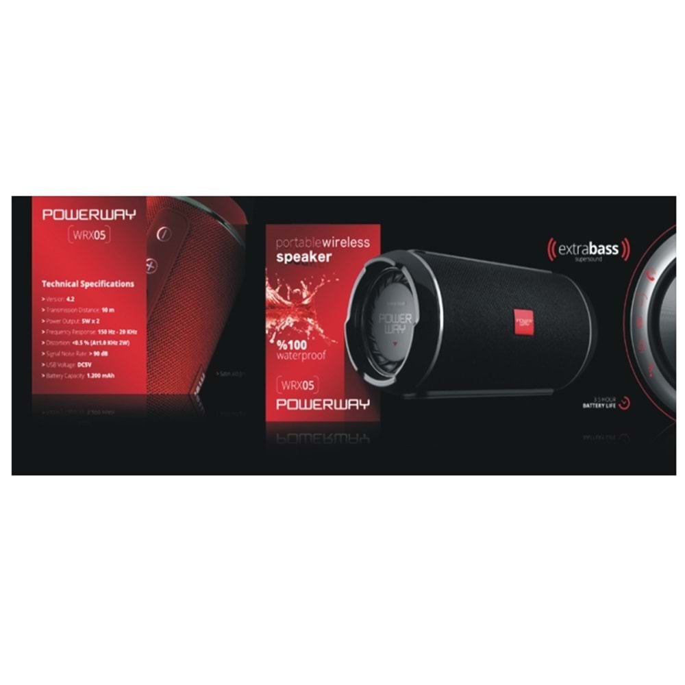 POWERWAY WRX05 ORJİNAL SPEAKER BLUETTOTH/FM RADYO SES BOMBASI