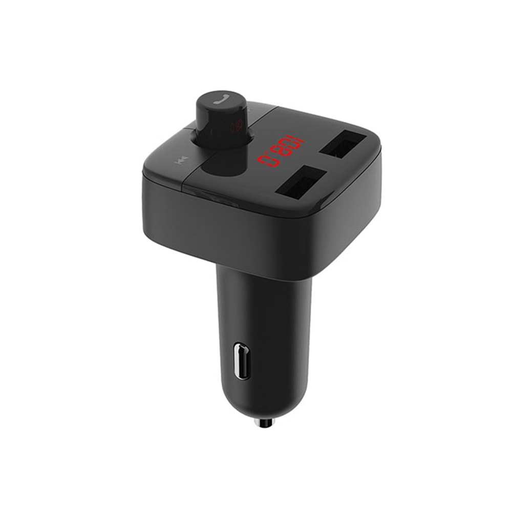 S-link SL-BT231 Led Ekran USB+TF Desteği Çift Usb 2.4A Bluetooth Fm Transmitter