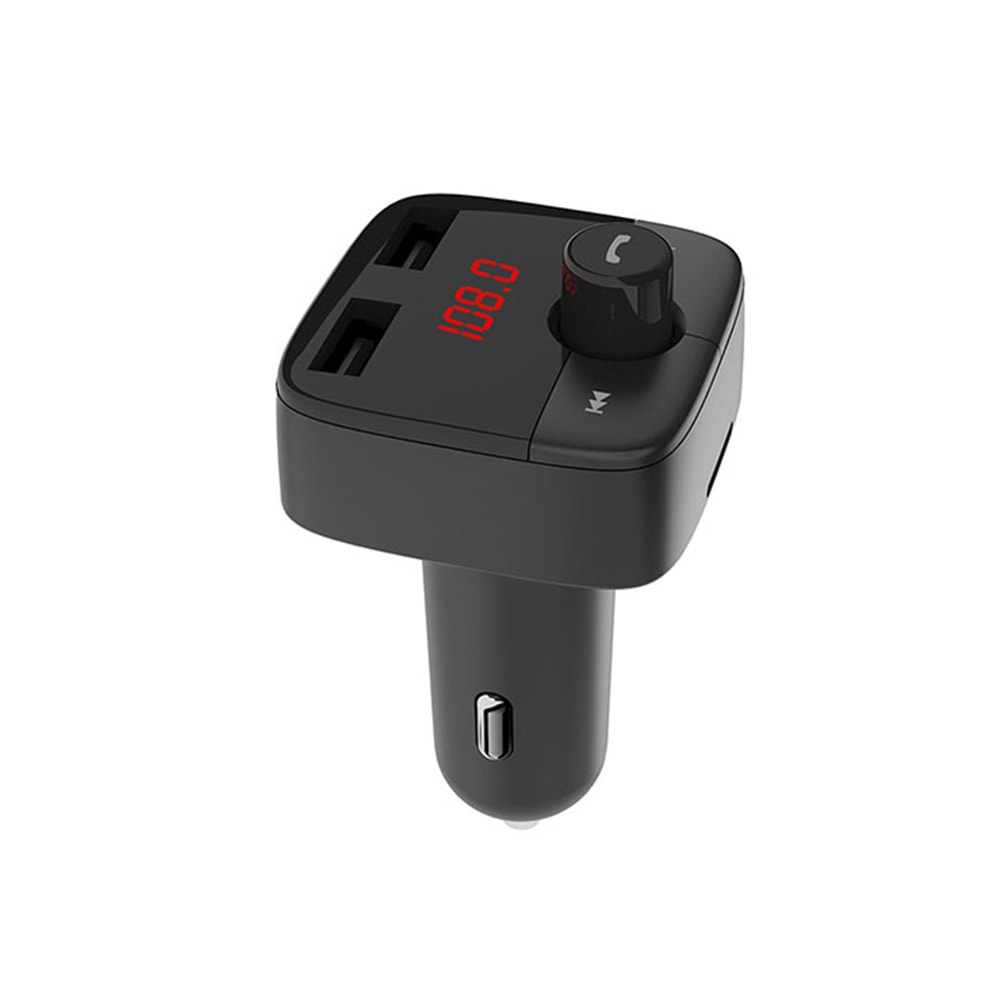 S-link SL-BT231 Led Ekran USB+TF Desteği Çift Usb 2.4A Bluetooth Fm Transmitter