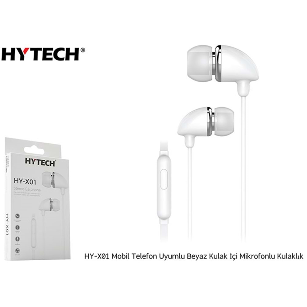 Hytech HY-X01 Mobil Telefon Uyumlu Kulak İçi Mikrofonlu Kulaklık