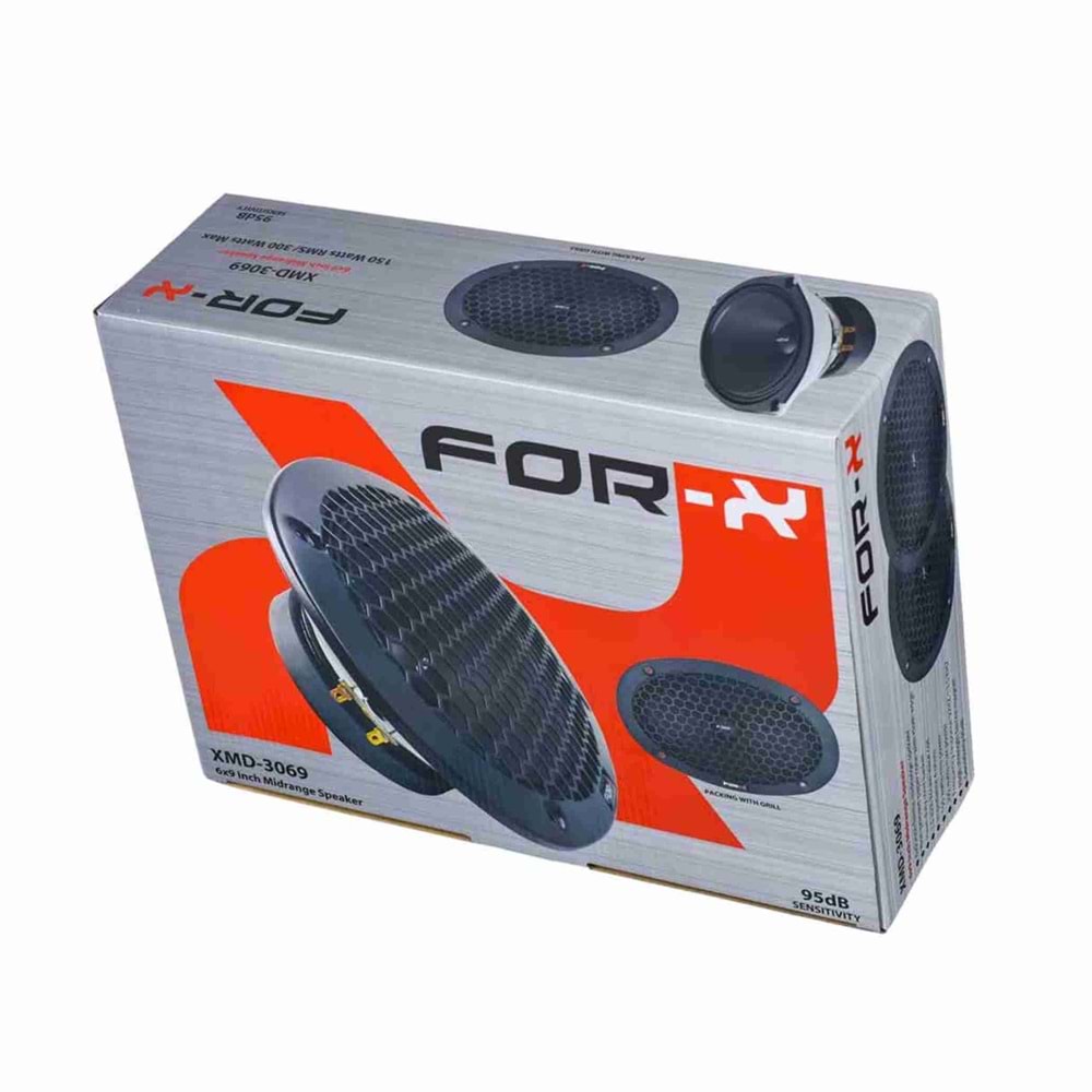 For-X XMD-3069 300 Watt 150 Rms 6x9 Oval Midrange Oto Hoparlör