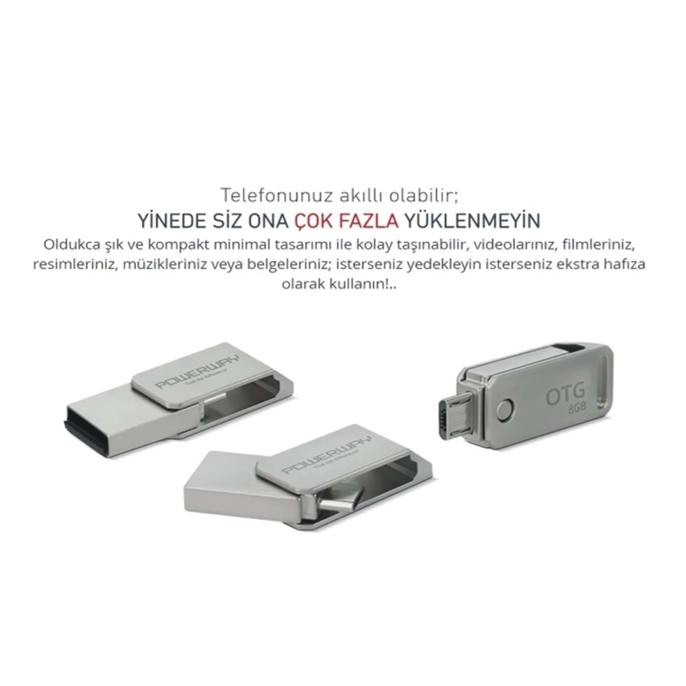 Powerway 32 GB Otg Type-C Usb 3.0 Mini Flash Bellek