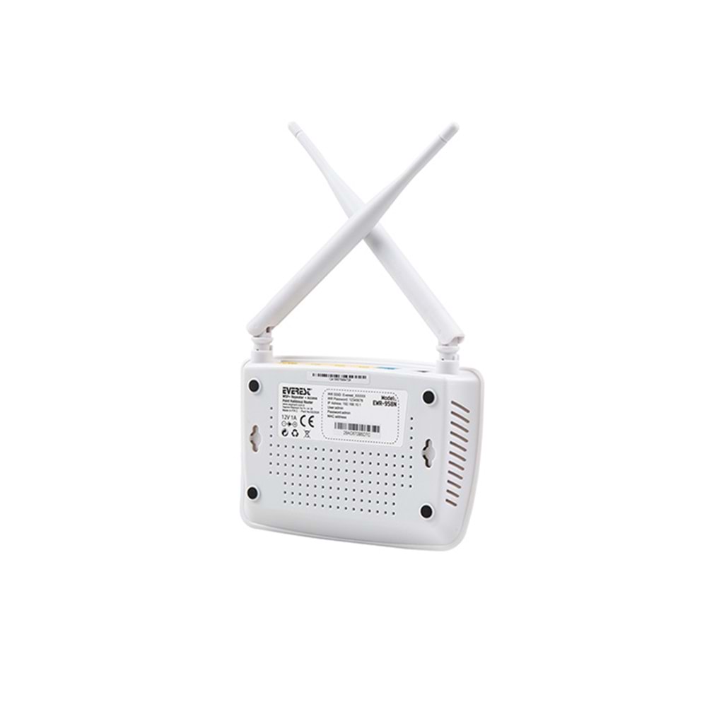 Everest EWR-958N 300 Mbps 1 WAN + 4 LAN Port WISP+Repeater+Access Point 2.4GHz Beyaz Kablosuz Router