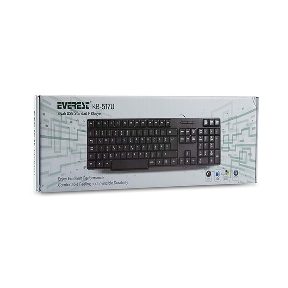 Everest KB-517U Siyah USB F Standart Klavye