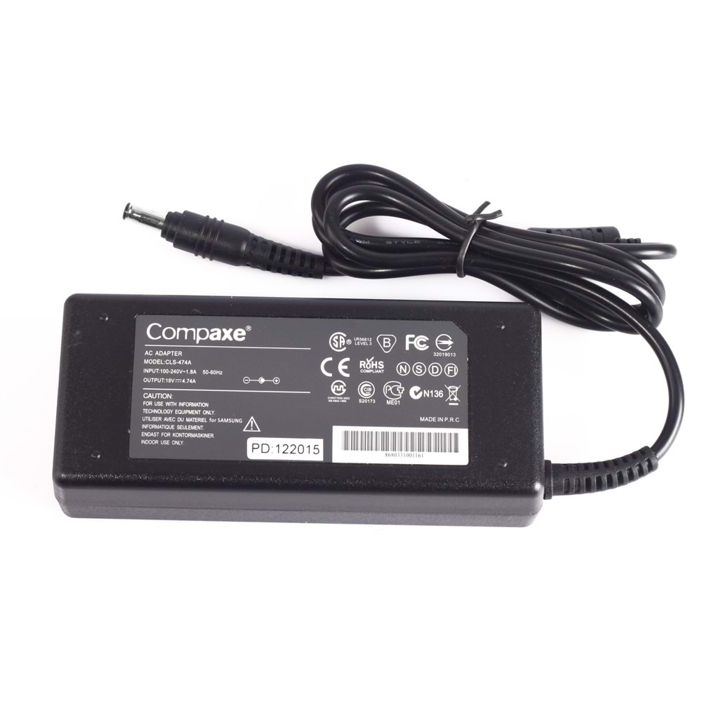 Compaxe CLS-474A (samsung) 19V 4.74A 5.5 3.0 Notebook Adaptör