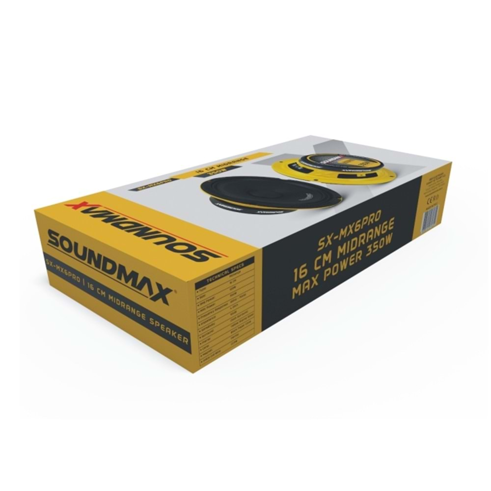 Soundmax SX-MX6PRO 16 cm 350 Watt Yeni Seri Mıdrange Oto Hoparlör