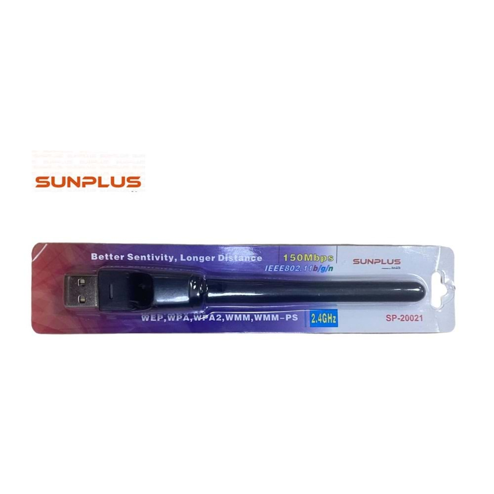 Sunplus SP-20021 Wifi Anten 2.4 GHZ 150 Mbps Uydu Alıcıları İçin