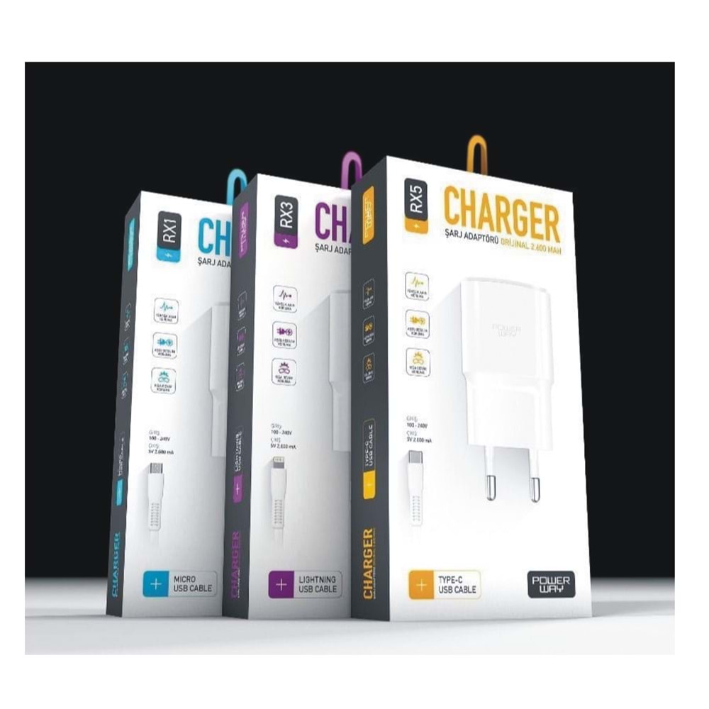 Powerway RX1 Orjinal 2,600mAH Micro Usb Kablolu Şarj Cihazı
