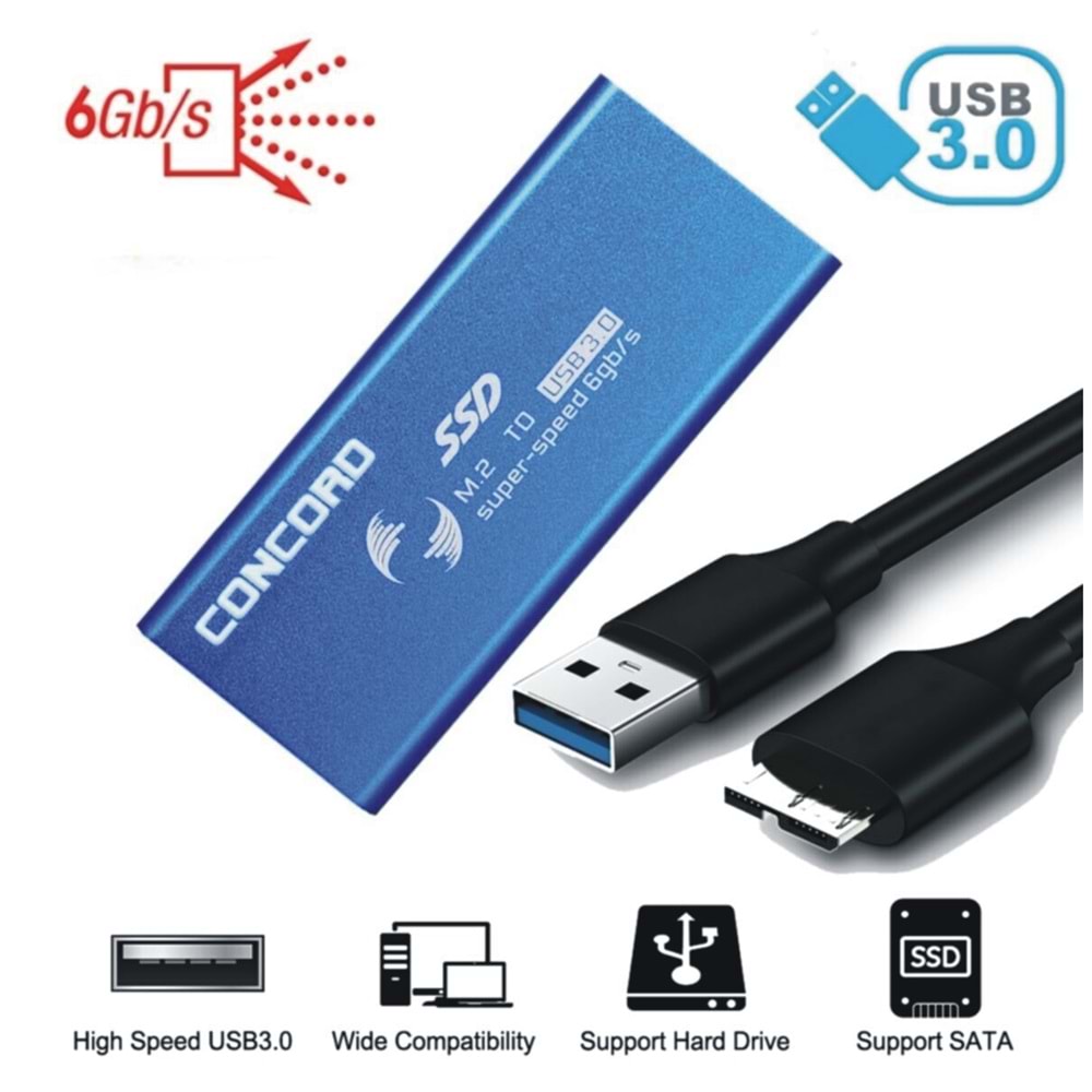 Concord C-898 USB 3.0 M.2 SSD 6.0gb/s 1.8