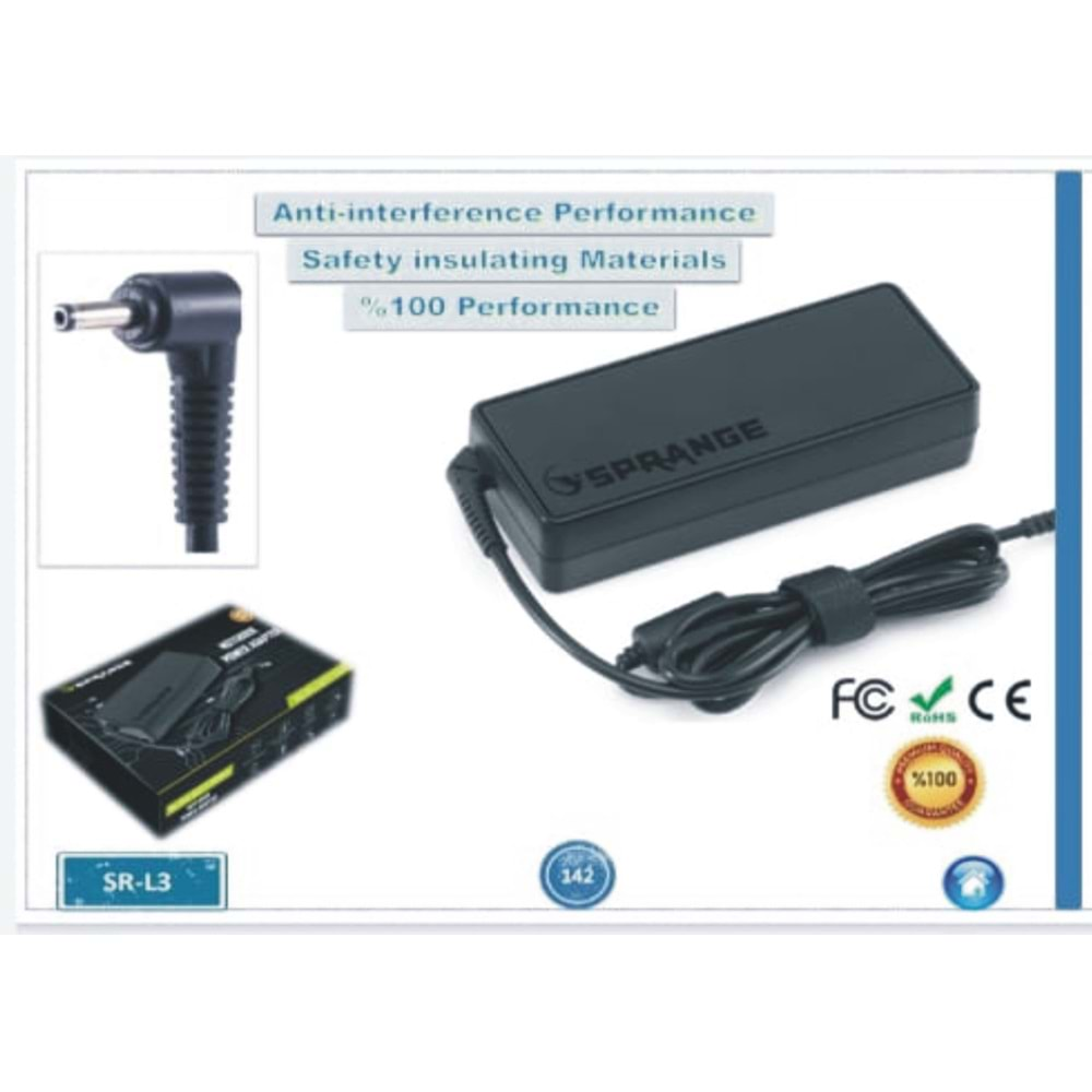 Sprange SR-L3 19V 3,42A 90W Asus İbm 4,0x1,35 Notebook Adaptör