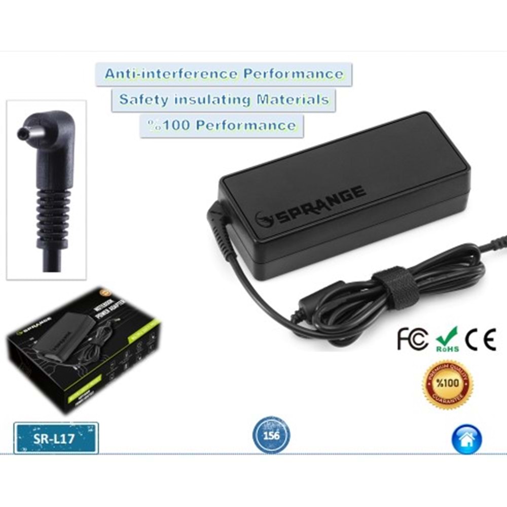 Sprange SR-L17 19V 3.42A 65W Acer Samsung 3.0x1.1 Notebook Adaptör