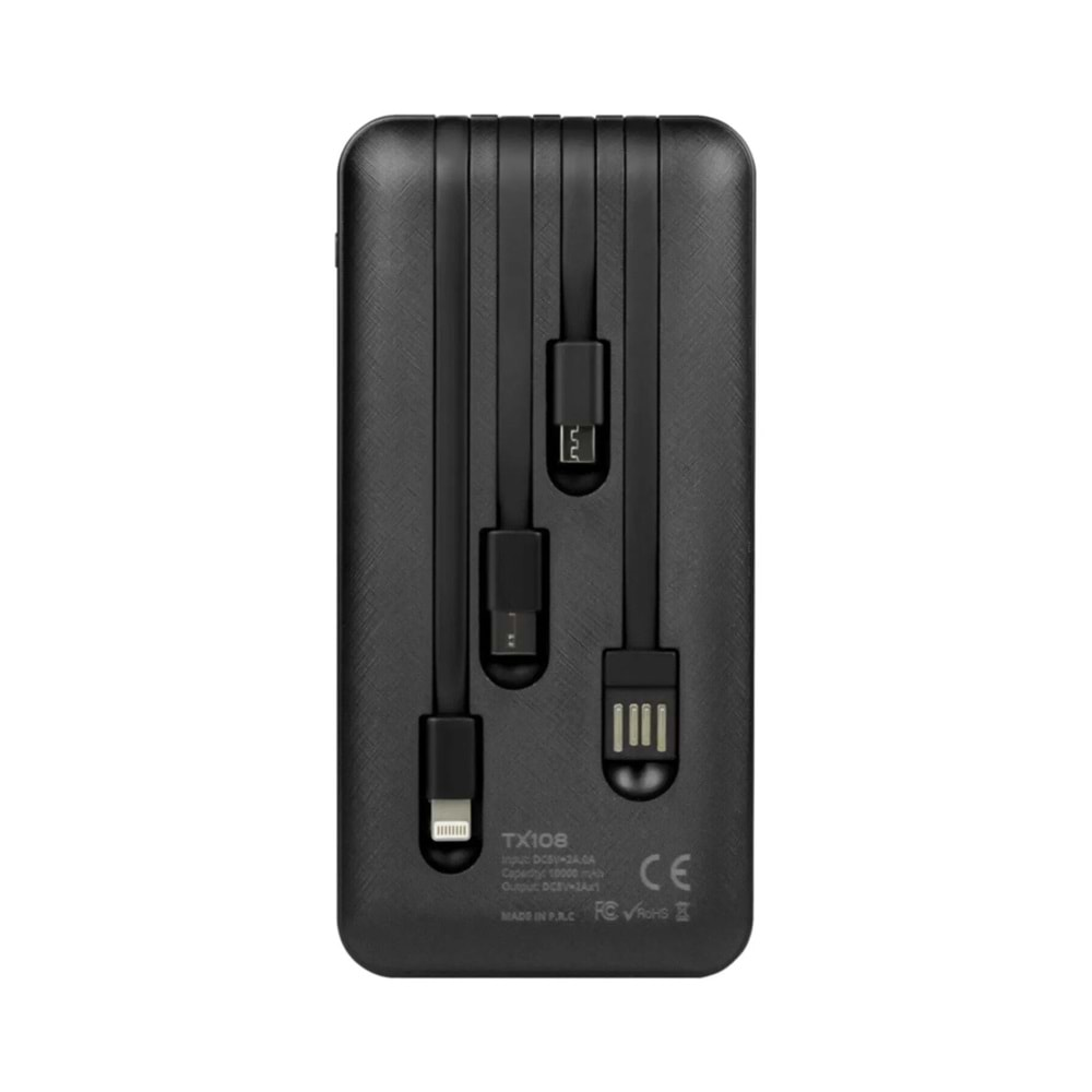 Powerway TX108 Digital Ekranlı 10000 mAH Taşınabilir Powerbank Pil Sarj Cihazı