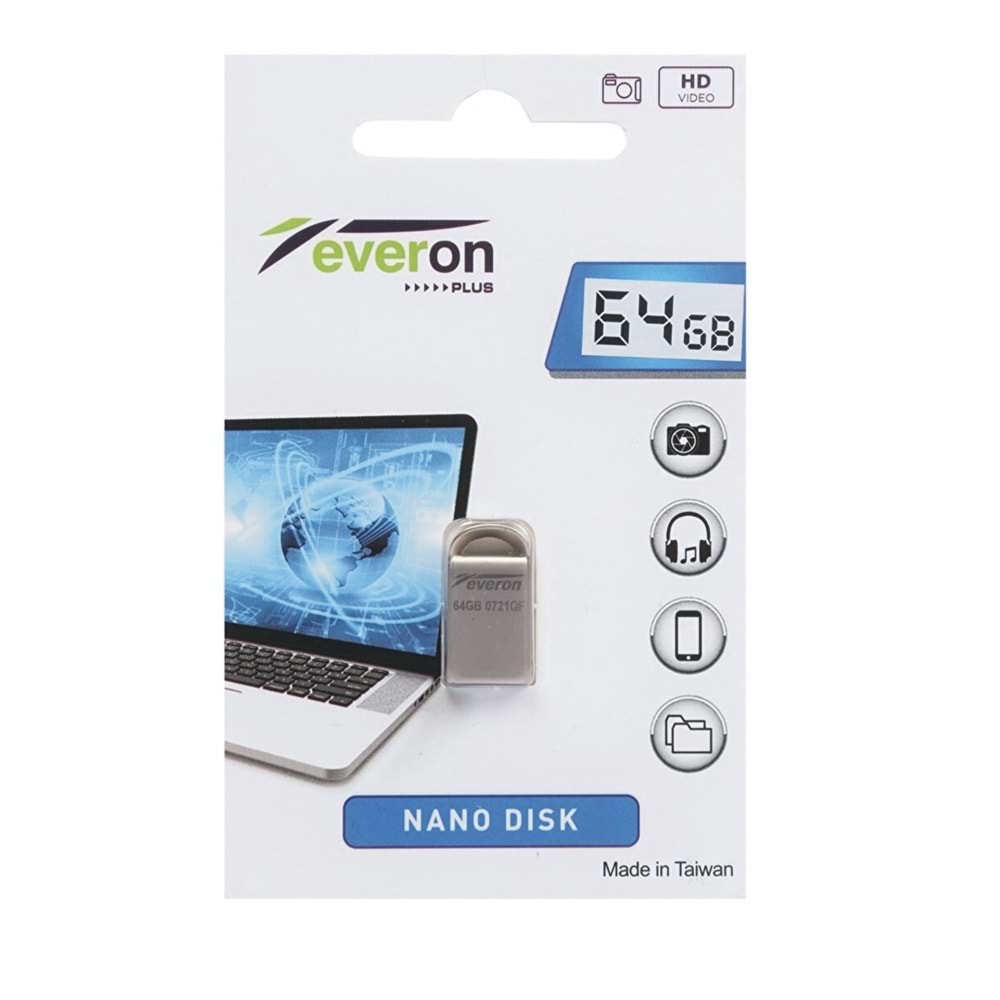 Everon 64 GB Usb Fit Nano 2,0 Mini Flash Bellek