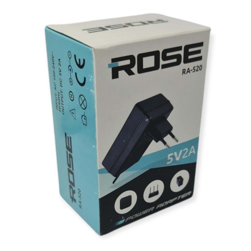 Rose RA-520 DC 5Volt 2Amper 5.5x2.5mm Adaptör
