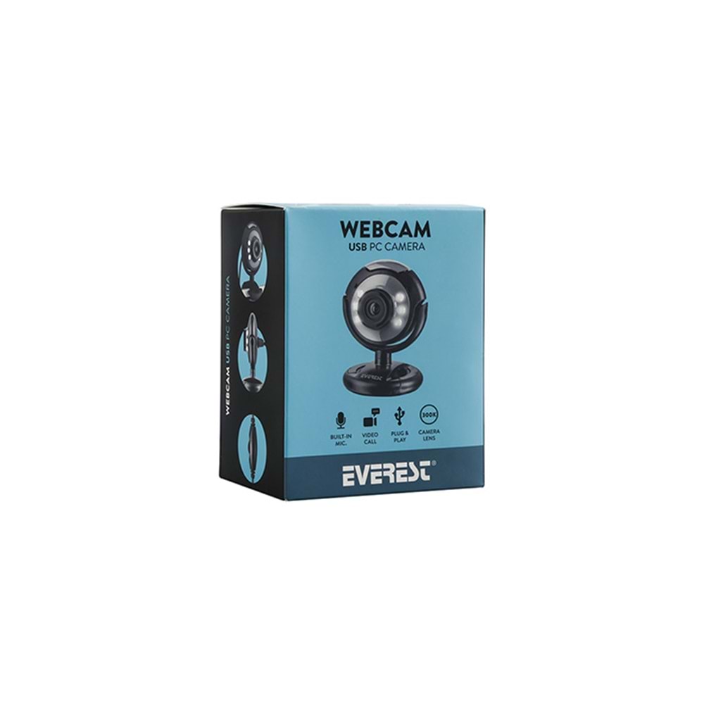 Everest SC-824 300K Usb Mikrofonlu Görüş Ledli Webcam Pc Kamera