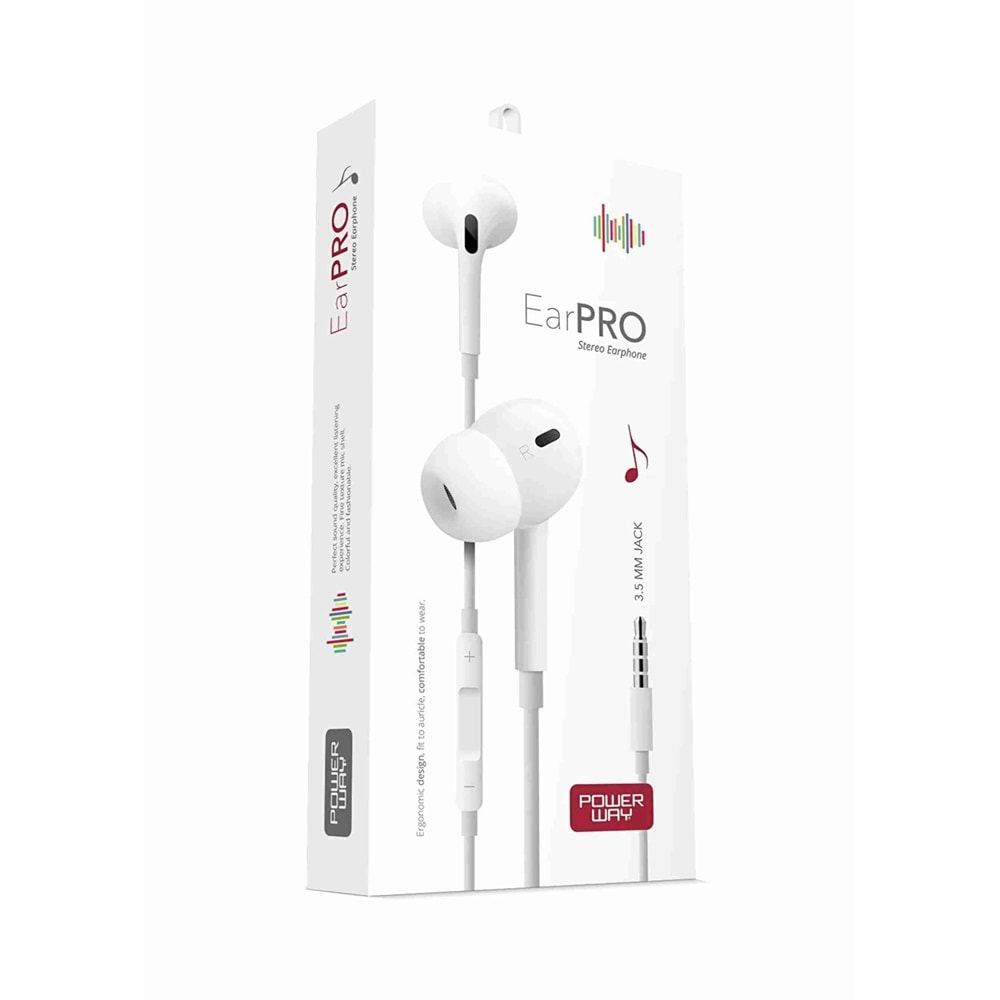 Powerway EARPRO Yüksek Çözünürlüklü Ses Ve Mikrofonlu Kulak Içi Kulaklık