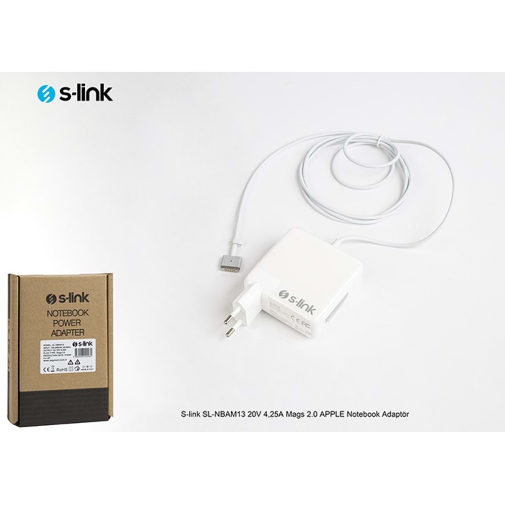 S-link SL-NBAM13 20V 4,25A Mags 2.0 APPLE Notebook Adaptör