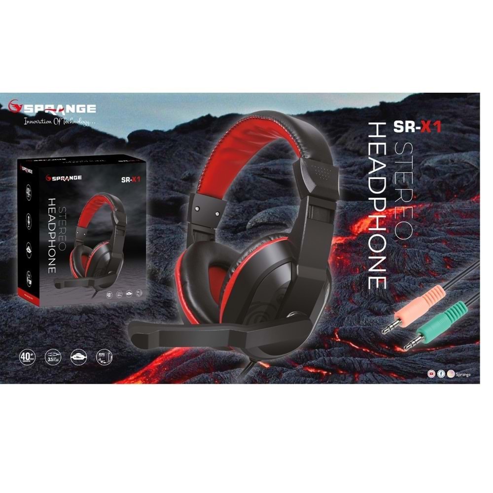 Sprange SR-X1 Gaming Oyuncu Mikrofonlu PC Kulaklık