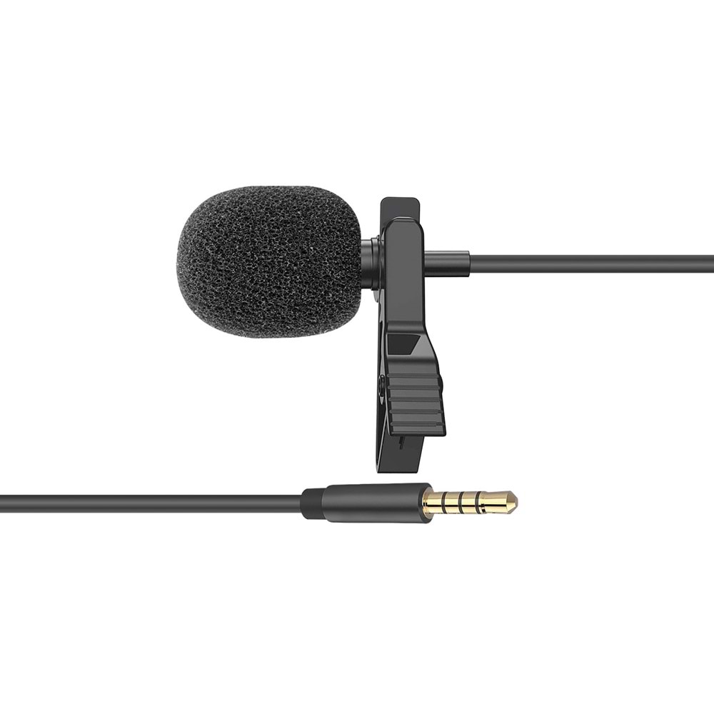 Snopy SN-M20 Siyah Akıllı Telefon ve Youtuber Metal mandallı, Yaka Mikrofonu