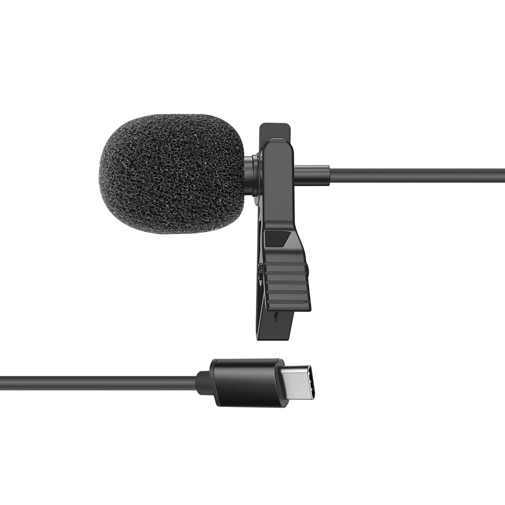 Snopy SN-M40 Siyah Type C Akıllı Telefon Tiktok Yaka Mikrofonu