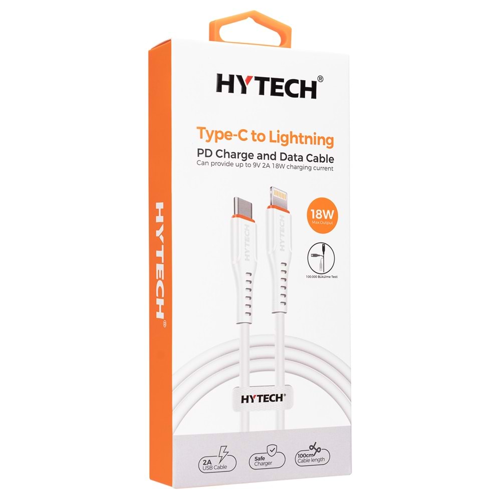Hytech HY-XPD10 PD 18W 1m Type C to Lightning PD QuickCharge Hızlı Şarj Kablosu