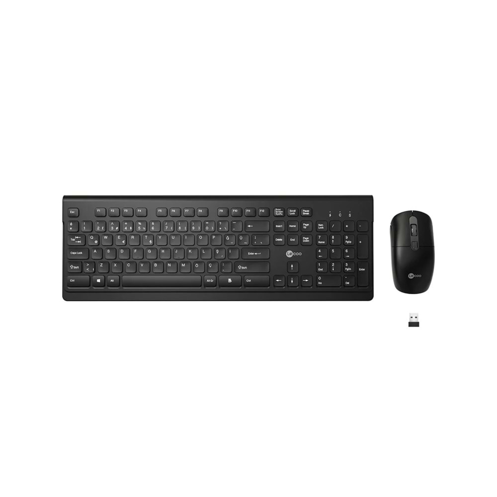 Lenovo Lecoo KW203 Kablosuz Siyah Klavye + Mouse Set
