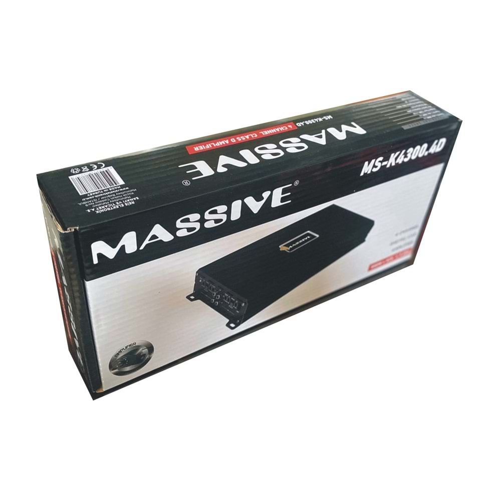 Massıve MS-K4300.4D 300x4 Watt 4 Kanal Oto Anfi