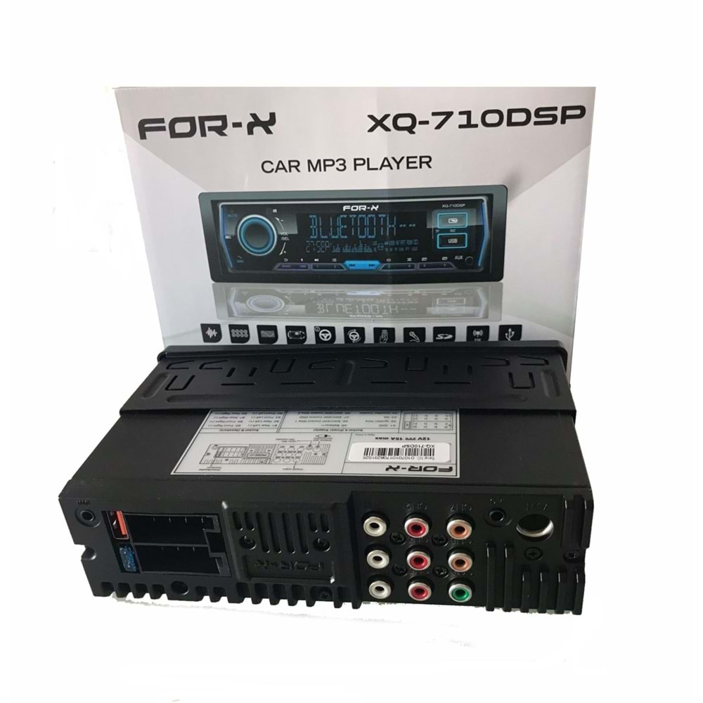 For-X XQ-710DSP 4 Amfi Çıkış 8*4V Rca BT 2 Usb Profesyonel Rgb Oto Teyp